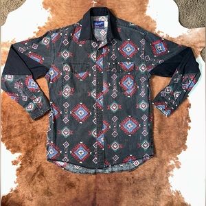 Wrangler Pearl snap brush popper